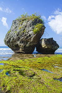 印度尼西亚巴厘岛海岸线 11月21日海洋壁架潮汐天空蓝色地平线松巴钥匙平台编队图片