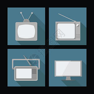 旧电视机安慰广播盒子技术绘画动画片电子产品互联网电视音乐图片