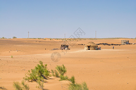 沙漠中的黄泥背景图片