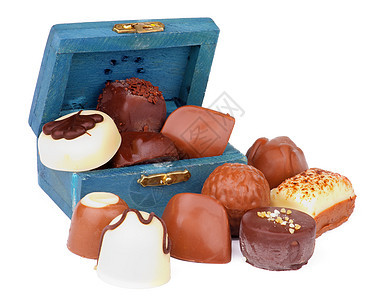 巧克力糖果装饰甜点食物配料黄色松露棕色甜食棺材美食家图片