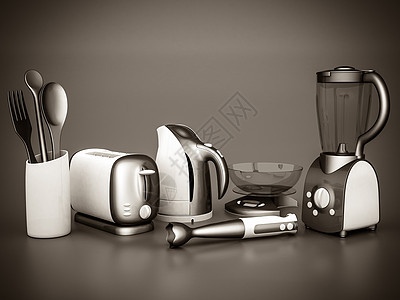 家用家用电器项目搅拌机电气烤箱厨具插图机器磨床咖啡机微波图片