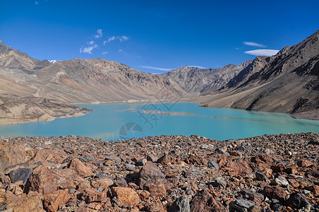 塔吉克斯坦湖山脉山峰沙漠风景全景图片