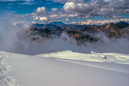 波多西华人全景山峰高山冰川山脉高度风景顶峰远足首脑图片