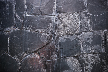 高质深岩石质和背景大理石黑色材料石板岩石建筑学灰色石头墙纸水泥图片