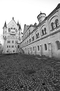 德国慕尼黑附近的纽施万斯坦城堡建筑学历史国王历史性童话吸引力堡垒地标旅游游客图片
