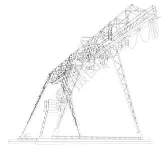 甘特桥起重机铁路电缆高架梯子图形化光束支撑容量机器工程图片