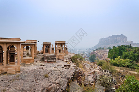 与Mehrangarh堡的陵墓城堡寺庙建筑学旅游纪念馆建筑大理石旅行历史遗产图片