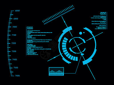 未来用户界面 HUD游戏行星屏幕展示显示器蓝色圆圈墙纸高科技科学图片