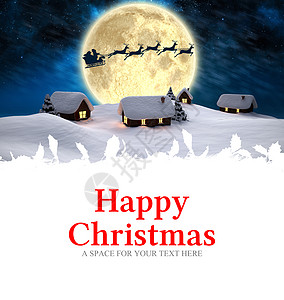 快乐圣诞节的复合图像Name边界绘图礼物雪橇星星影像驯鹿数码烟囱跑步图片
