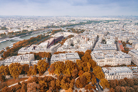美丽的巴黎天际旅游蓝色吸引力景观建筑街道地标风景天空天线图片