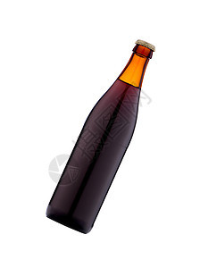 啤酒瓶瓶子白色露水饮料玻璃茶点液体棕色图片