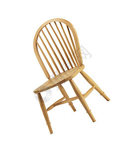 白色背景的木制椅子被孤立个性棕色装饰小路酒吧座位剪裁风格木头家具图片