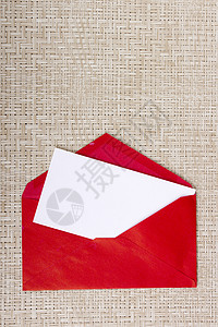 红信封里的信照片笔记邮件床单织物白色客人红色访问问候语背景图片