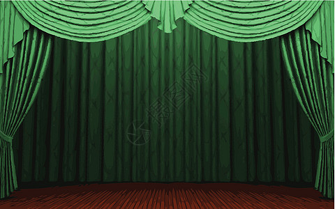 矢量绿幕幕级推介会剧场观众礼堂布料歌剧展示播音员场景剧院背景图片