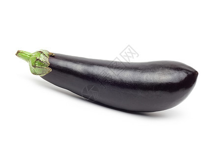 白上孤立的新鲜茄子植物绿色农业花园饮食紫色蔬菜水果食物黑色图片