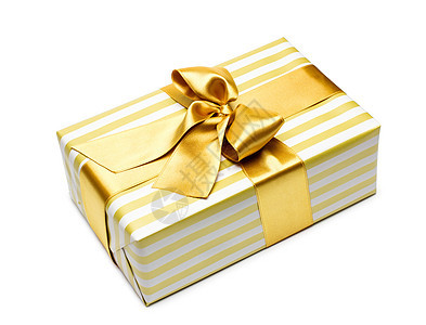 金色双音的礼品盒 配有金色讽刺丝带正方形妈妈们白色零售周年纪念日纸板生日金子展示图片