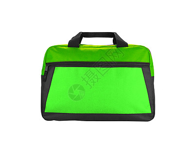 白色背景的短信息框公文包拉链行李青色黑色笔记本手提箱电脑旅行绿色图片