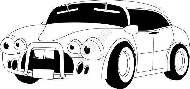 卡通汽车白色驾驶情感车轮喜悦插图乐趣幸福玩具微笑图片