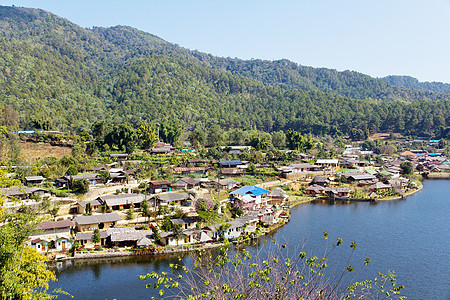 泰国爱好村水库村庄历史风光人居文化难民地点旅行房子图片