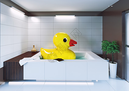 大橡胶鸭橡皮气泡孩子洗澡浴缸浴室温泉橙子配饰游戏图片