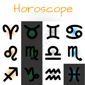 一组占星 Zodiac 符号高清图片