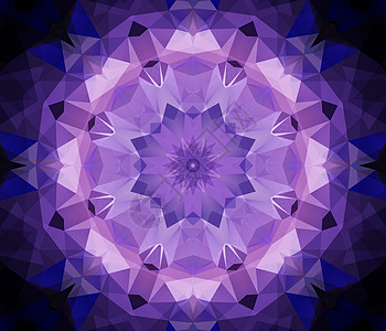 民族形态 抽象的乳胶球装饰风格万花筒蓝色毯子横幅水晶圆圈紫色星星背景图片