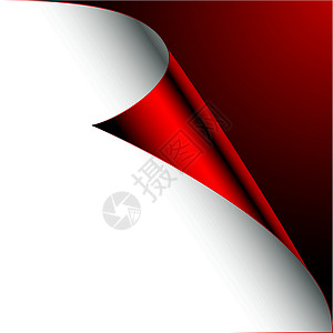 纸面角插图红色角落白色曲线笔记阴影标签反射背景图片