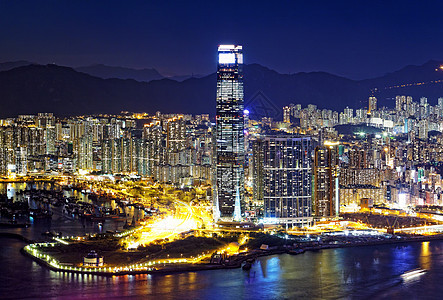 香港之夜夜景目的地金融市中心阴霾场景城市景观摩天大楼港口图片