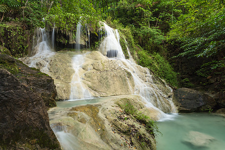 埃拉万瀑布环境岩石流动溪流瀑布事项公园旅行树木资源图片