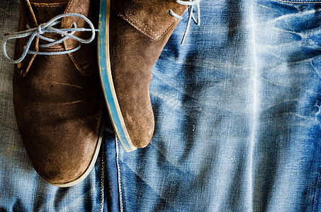 Henim 织物旧皮革鞋的详情图片