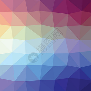 色彩多彩的蓝色和紫紫色抽象几何式低多元风格矢量图解图形背景图片