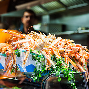 鱼市场餐厅烹饪动物海鲜海鲜饭甲壳贝类国王午餐小龙虾图片