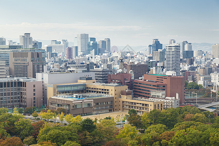 大阪市白天的景观图片