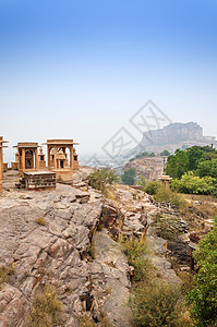 与Mehrangarh堡的陵墓建筑历史性历史遗产寺庙建筑学纪念馆大理石地标城市图片