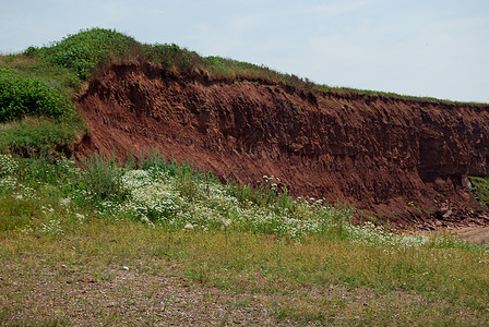 爱德华王子岛的红色悬崖图片