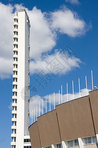 芬兰赫尔辛基奥运体育场塔建筑锦标赛国家会场足球游戏运动竞技城市图片