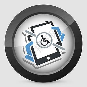 残疾平板连接社区工具帮助触摸屏网络按钮药片技术社会标签图片