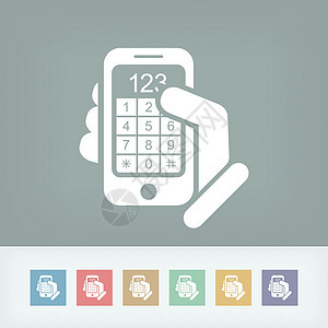 呼叫电话图标概念药片按钮触摸屏展示手指技术手机电脑键盘数字背景图片