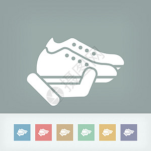 鞋子图标运动插图男性电子商务广告折扣市场运动员健身房跑鞋图片