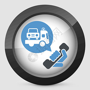 Wrecker 呼叫图标事故卡车维修破坏帮助碰撞车辆技术员数字情况图片