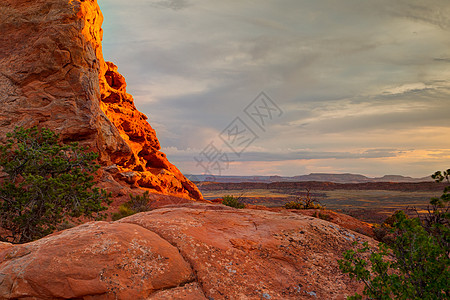 美国犹他州犹他州Arches国家公园美丽的岩层 HD图片