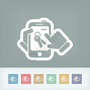 智能手机图标 关键接入网络展示屏幕电话房地产药片插图隐私按钮技术图片