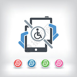 残疾平板连接社会互联网轮椅触摸屏电脑社区功能人士技术直觉图片