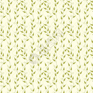 无缝模式植物风格插图艺术曲线绘画卷曲装饰品季节织物图片
