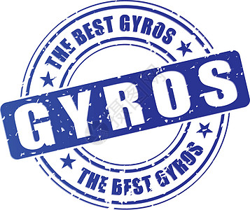 Gyros蓝色邮票图片