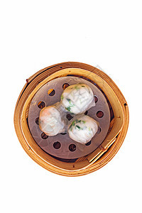 白底虾分离的中国二光蒸龙虾食物饺子早餐猪肉餐厅小吃菜单午餐海鲜竹子图片