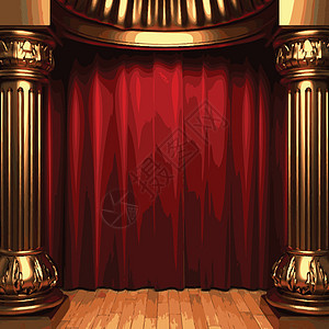 红色天鹅绒幕幕台歌词窗帘剧场手势行动播音员礼堂场景艺术歌剧图片