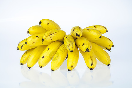 一群香蕉对象食物白色小吃水果正方形黄色图片