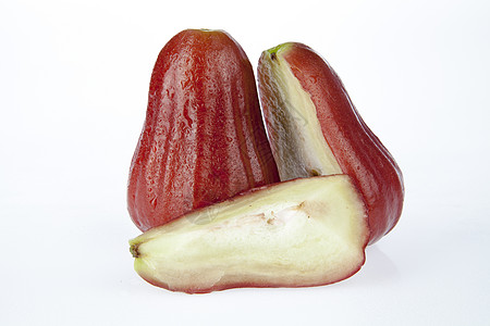玫瑰苹果甜食健康饮食红色食物白色热带气候粉色美食家水果图片