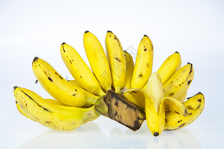 一群香蕉小吃正方形食物对象白色黄色水果图片